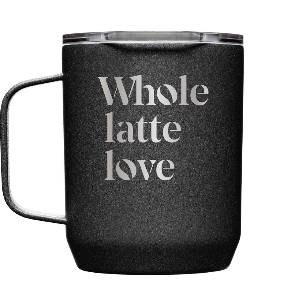 Whole Latte Love Horizon Camp Mug 12 oz in Black