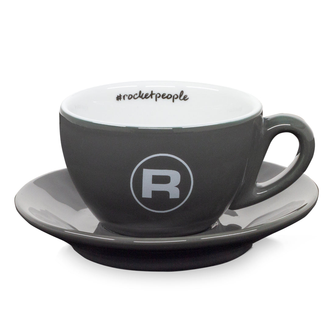 Rocket Espresso 6 Piece Cappuccino Cup and Saucer Set - Grey