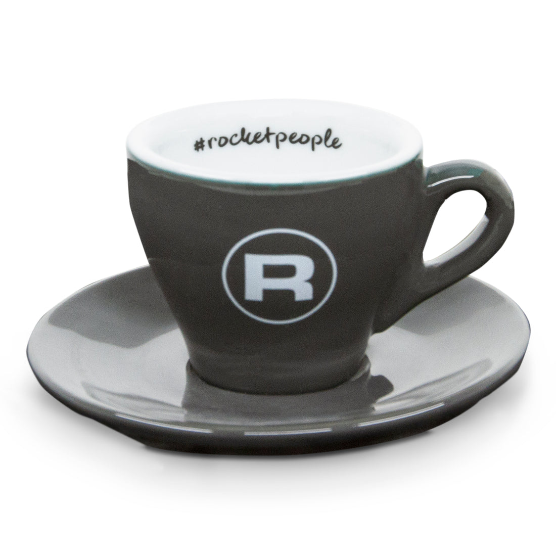 Rocket Espresso 6 Piece Espresso Cup and Saucer Set - Grey