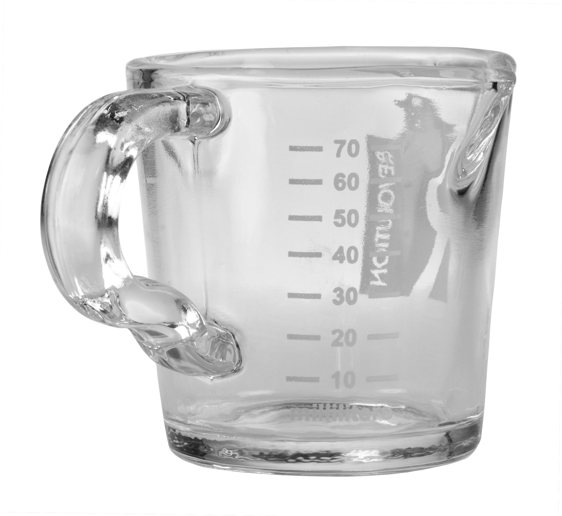 Espresso Shot Glass Measuring Cup with Double Spouts and Heat