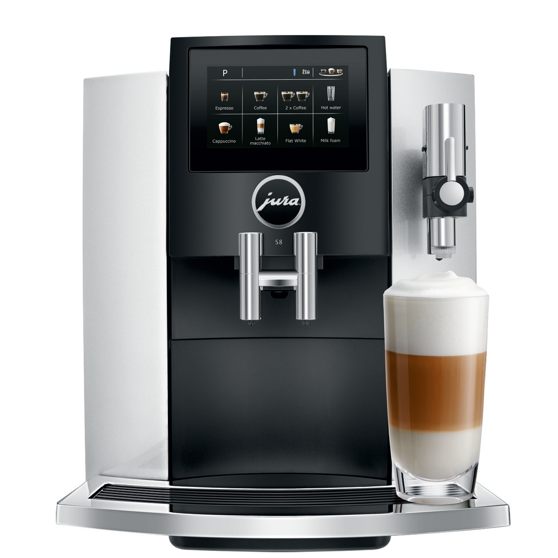 Premium Photo  A coffee machine with three cups on it and the word espresso  on the front.