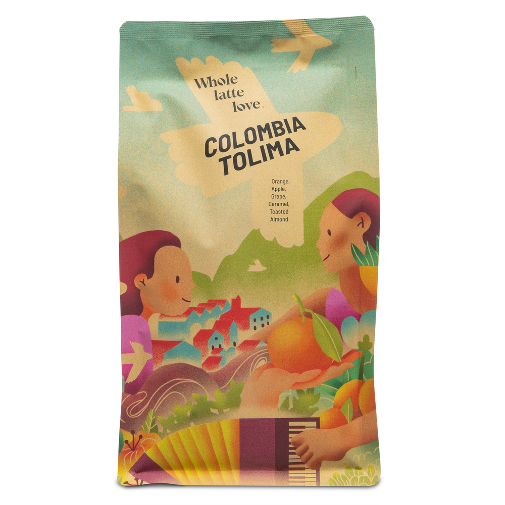 Whole Latte Love Colombia Tolima Single Origin Whole Bean Coffee