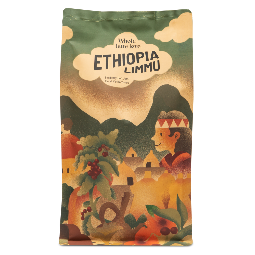 Whole Latte Love Ethiopia G1 Limmu Single Origin Whole Bean Coffee