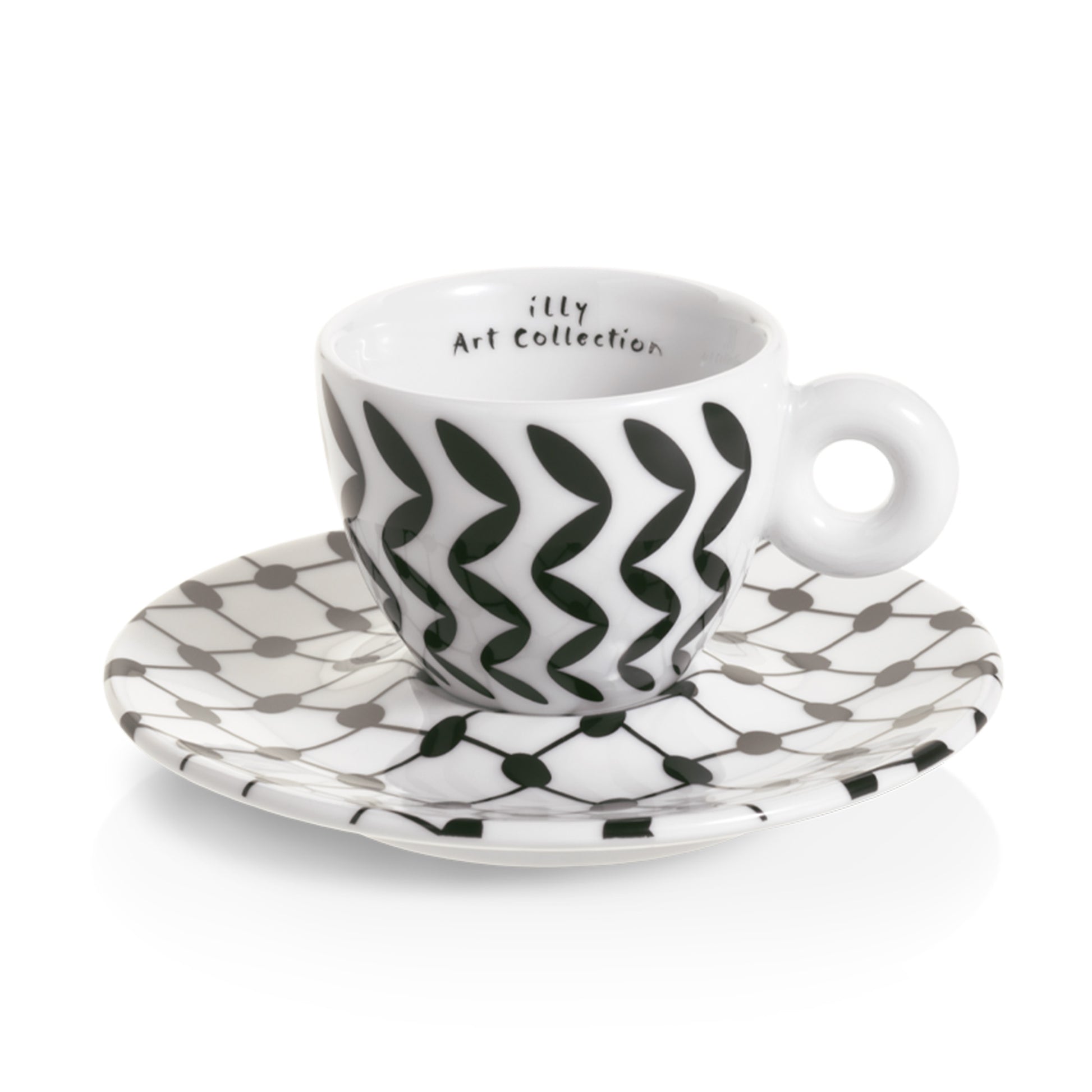 Illy Mona Hatoum Set of 2 Cappuccino Cups and Saucers – Whole Latte Love