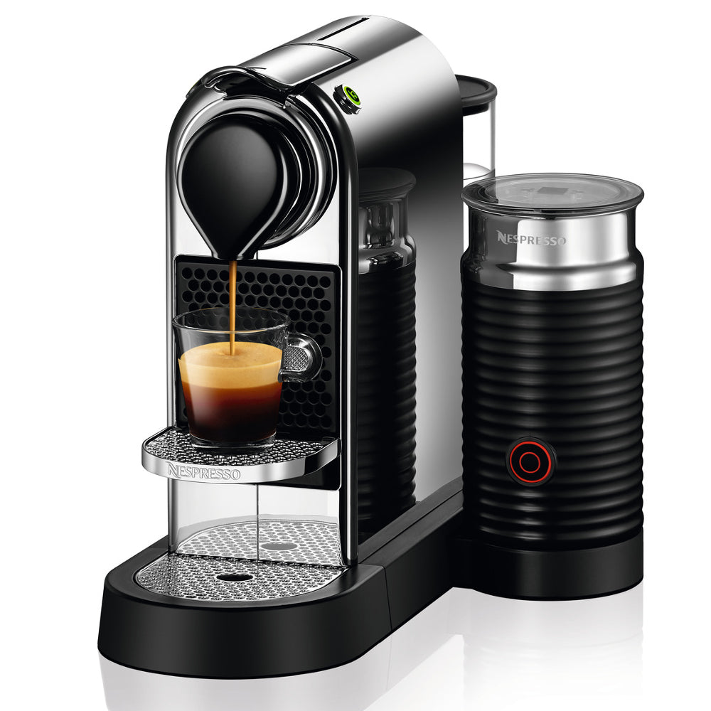 Nespresso Originaline CitiZ Espresso Machine and Aeroccino Bundle in Chrome