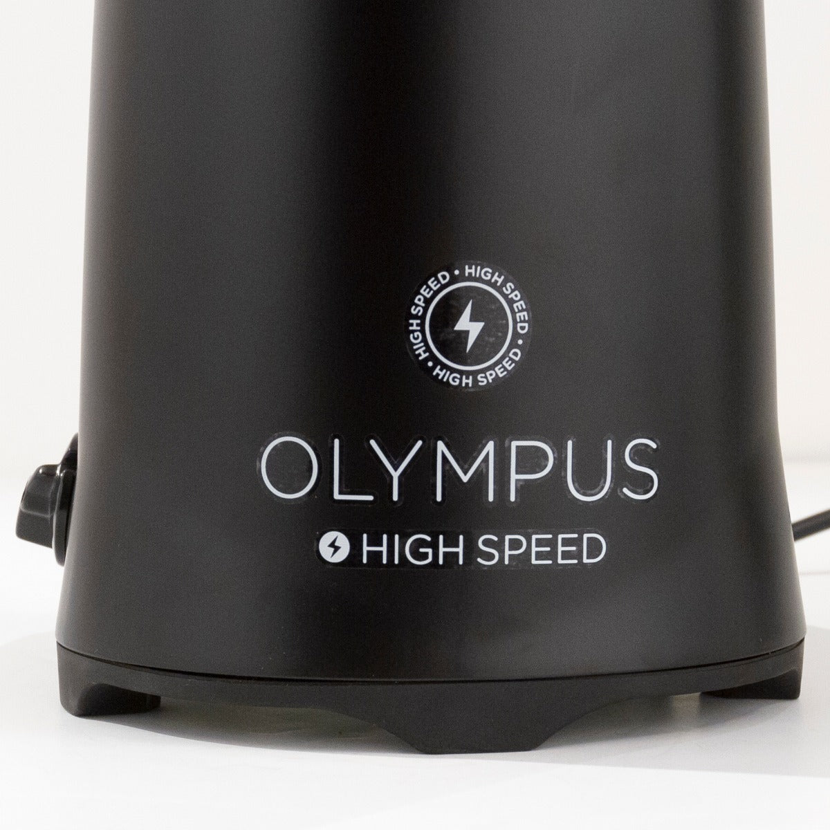 "OLYMPUS HIGH SPEED" logo on grinder base