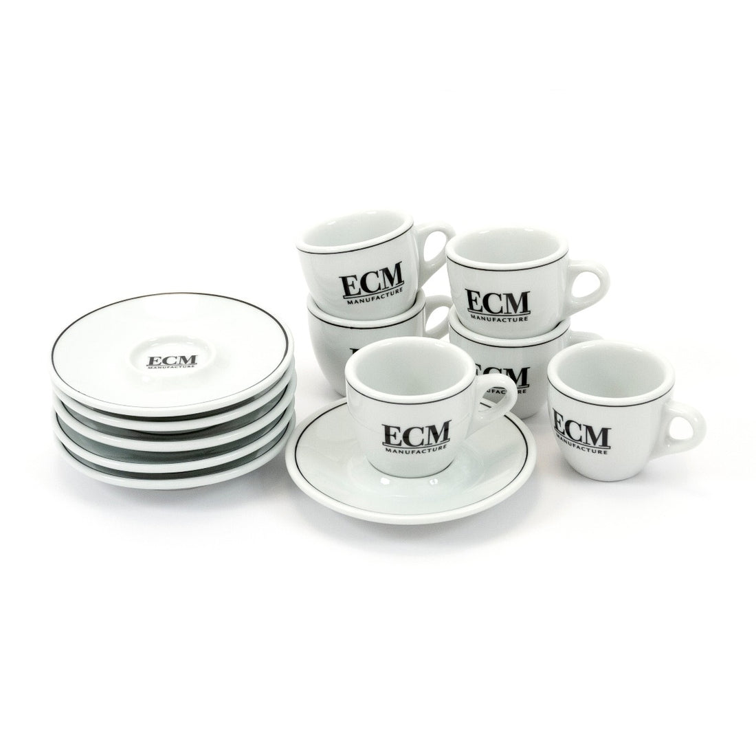 Set of 6 ECM Cappuccino Cups and Saucers