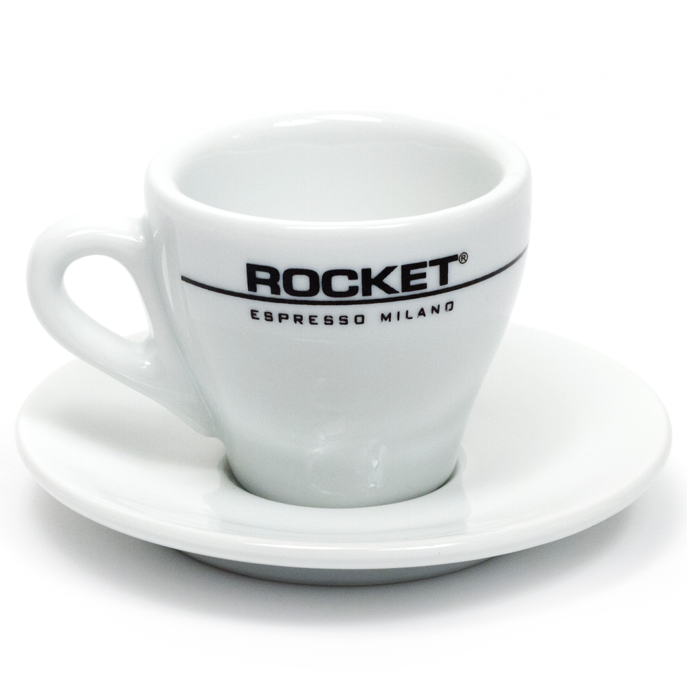 Rocket Cappuccino Cup and Saucer Set of 6, White - Thumbnail 3