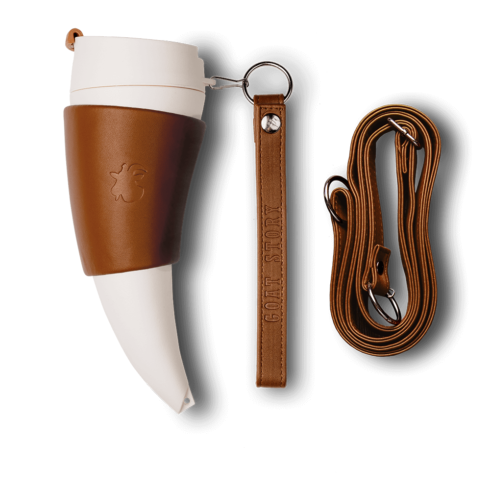 Goat Story Black Leather Goat Mug - Thumbnail 3