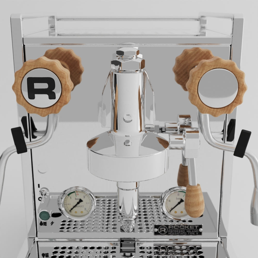 Rocket Espresso Knob Kit - Tiger Maple